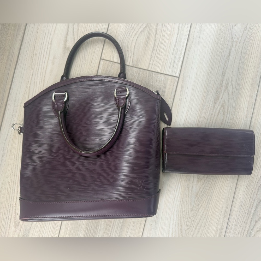 Louis Vuitton Epi Alma + Matching Wallet (Purple)